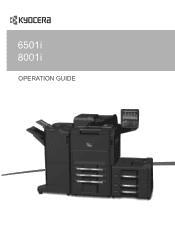 Kyocera TASKalfa 8001i 6501i/8001i Operation Guide