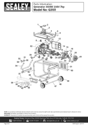 Sealey G3101 Parts Diagram