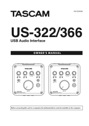 TASCAM US-322 66 and US-322 Owners Manual