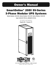 Tripp Lite SV20KM1P1B Owners Manual for SmartOnline 208V SV-Series 3-Phase Modular UPS Systems Multi-language