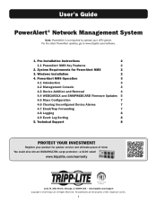 Tripp Lite SV20KM1P1B Users Guide for PowerAlert Network Management System PANMS English