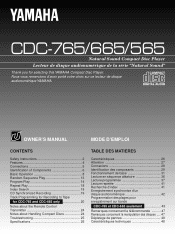 Yamaha CDC-765 Owner's Manual