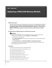 Dell VNXe1 Replacing a VNXe3300 Memory Module