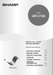 Sharp AR-C160 AR-C160 Operation Manual