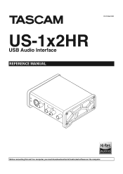 TASCAM US-1x2HR Reference Manual