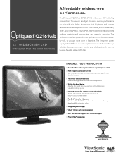 ViewSonic Q2161WB Q2161wb PDF Spec Sheet