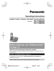 Panasonic KX-TGM420W KX-TGM420 Operating Manual