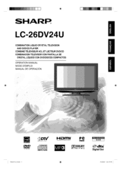 Sharp LC-26DV24U Operation Manual