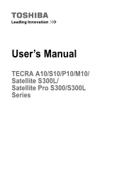 Toshiba Tecra S10 PTSB3C-MN509C Users Manual Canada; English