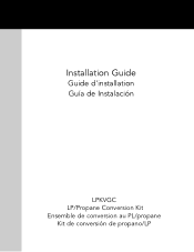 Viking VGSU5361 LP/Propane Conversion Kit - LPKVGC - Installation Instructions
