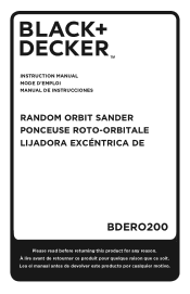 Black & Decker BDERO200AEV Instruction Manual