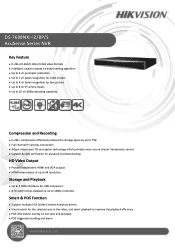 Hikvision DS-7608NXI-I2/8P/S Data Sheet