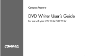 HP Presario 6500 Compaq Presario DVD Writer User's Guide