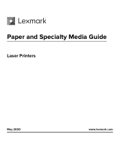 Lexmark XM5370 Paper and Specialty Media Guide PDF