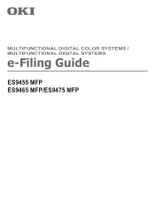 Oki ES9465 ES9465/ES9475 e-Filing Guide