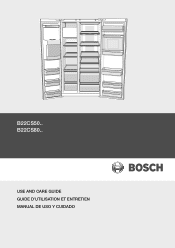 Bosch B22CS50SNS Use and Care Guide