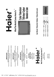 Haier RT-1424 User Manual