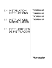 Thermador T24IR905SP Installation Instructions