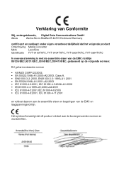 LevelOne FVT-0104TXFC EU Declaration of Conformity