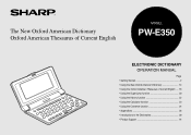 Sharp PW-E350 PWE350 Operation Manual