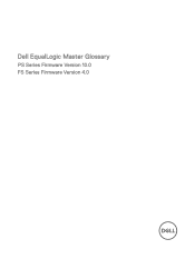 Dell EqualLogic PS4210X EqualLogic Master Glossary PS Series