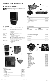HP Pro 4500 Illustrated Parts & Service Map: HP Pro 4500 Microtower Business PC