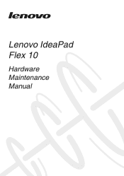Lenovo Flex 10 Hardware Maintenance Manual - IdeaPad Flex 10