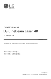 LG HU915QB Owners Manual