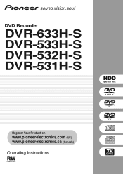 Pioneer DVR-531H-S Owner's Manual
