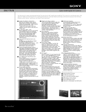 Sony DSC-T70/B Marketing Specifications (Camera) (Black Model)