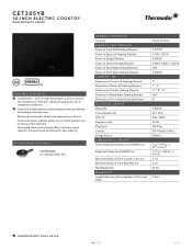 Thermador CET305YB Product Spec Sheet