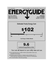 Frigidaire FFTH102WA2 Energy Guide