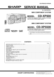 Sharp CD-XP5500 Service Manual