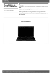 Toshiba Tecra R840 PT429A-00L004 Detailed Specs for Tecra R840 PT429A-00L004 AU/NZ; English