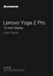 Lenovo Yoga 2 Pro Laptop User Guide - Lenovo Yoga 2 Pro