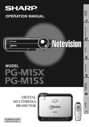 Sharp PG-M15XL PG-M15S , PG-M15X Operation Manual