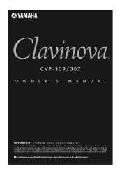 Yamaha CVP-309 Owner's Manual