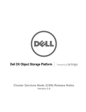 Dell DX6012S DX Cluster Services Node Release Notes