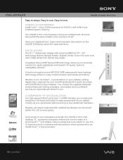 Sony VGC-JS155J/S Marketing Specifications (VGC-JS155J/S)
