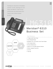 Aastra M6310 Meridian 6310 Datasheet