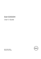 Dell D2020H Users Guide