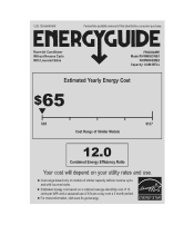 Frigidaire FHWW083WBE Energy Guide