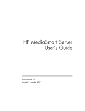 HP EX475 HP EX470, EX475 MediaSmart Server  -  User's Guide