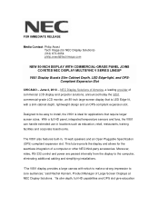 NEC V801-DRD Launch Press Release