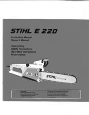 Stihl E 220 Instruction Manual
