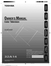 Toshiba 32A14 Owners Manual
