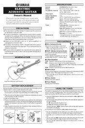 Yamaha APX500FM Owner's Manual