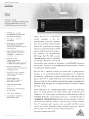 Behringer SD8 Product Information Document