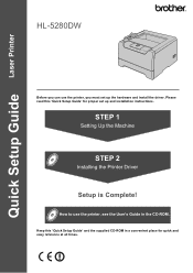 Brother International HL 5280DW Quick Setup Guide - English