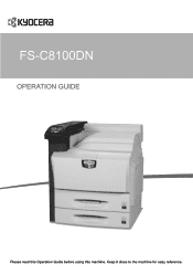 Kyocera FS-C8100DN FS-C8100DN Operation Guide (Basic) Rev-1.3